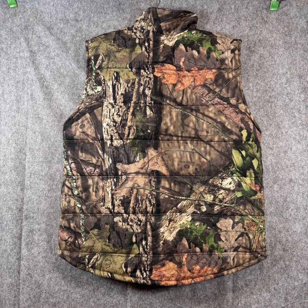 VTG Tallwoods Mossy Oak Break Up Camo Hunting Vest Insulated Mens XL  Quilted